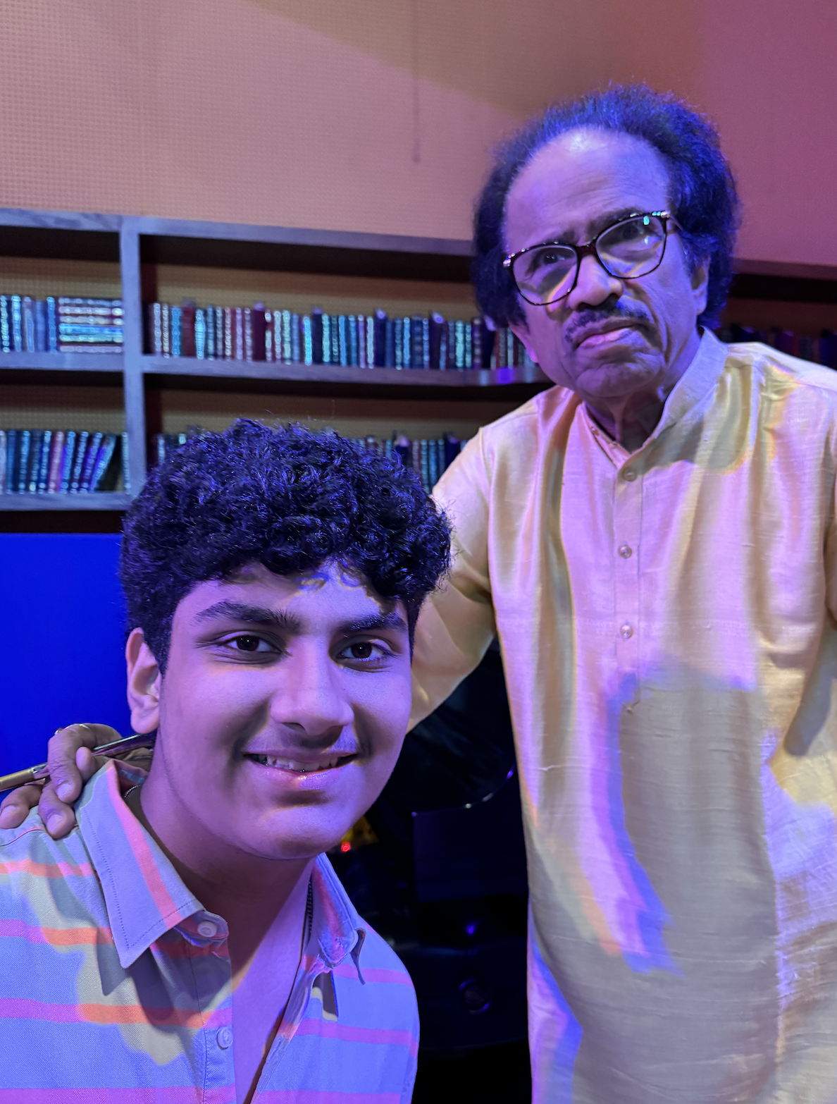 Siddharth with L. Subramaniam